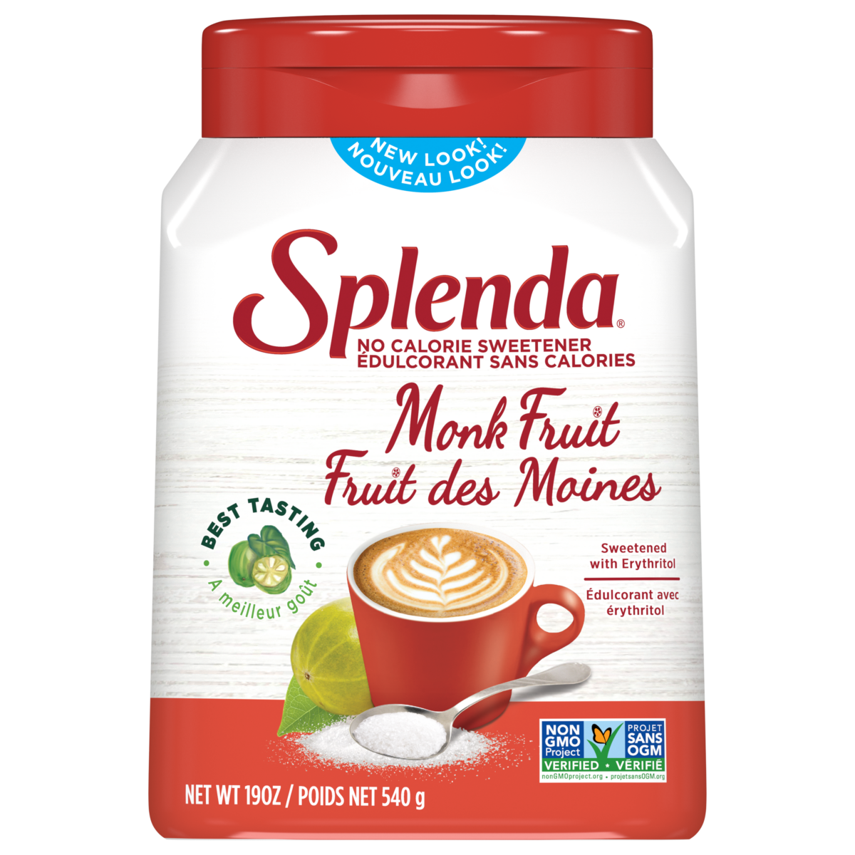 Splenda Monk Fruit Sweetener Jar - Front